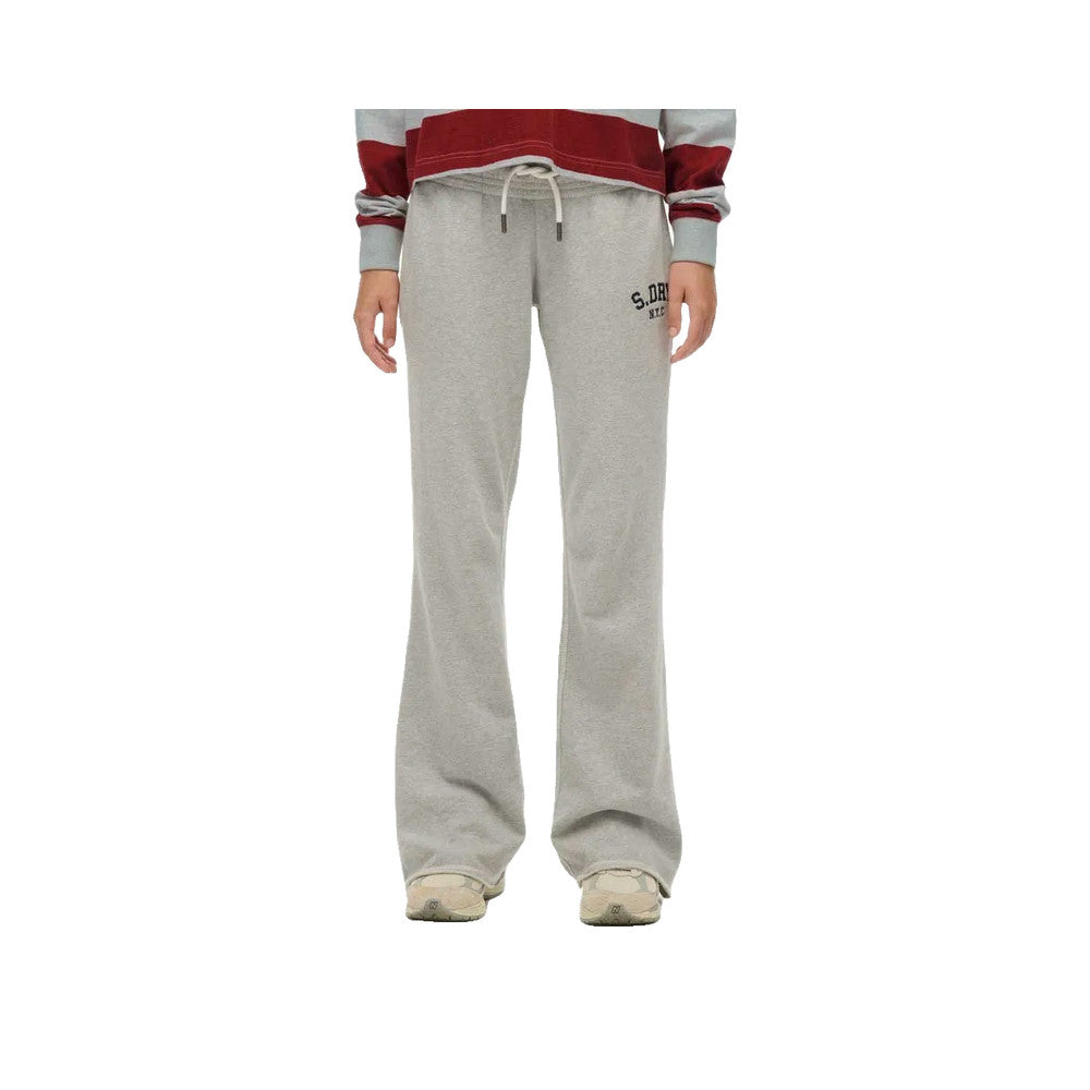 Superdry Athletic Embroidered Flare - Pantalon De Jogging Femme Gris