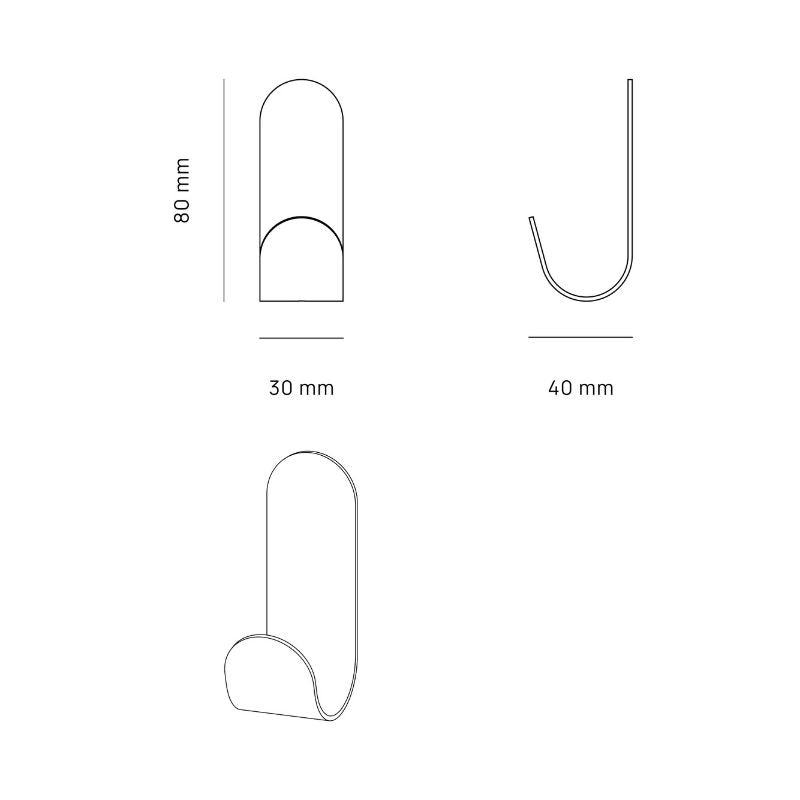 Coat hook - Le Malin - Towel holder - Gray