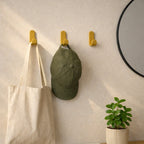 Set Of 3 Coat Hooks - The Evil One - Ocher