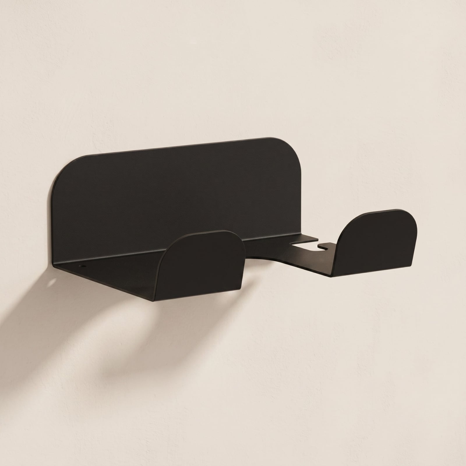 Le Fidèle - Support Sèche-Cheveux Mural - Noir Mat Fine Texture