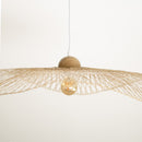Suspension Jipi en bambou avec fil blanc D75cm