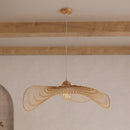 Suspension Jipi en bambou avec fil blanc D75cm