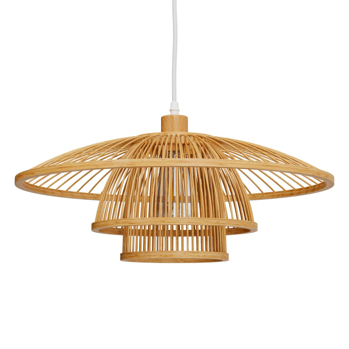 Mirabel - Suspension En Bambou Naturel Et Métal