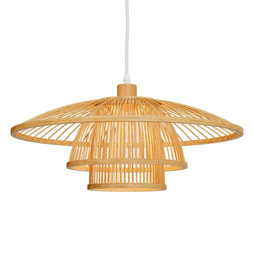 Mirabel - Suspension En Bambou Naturel Et Métal