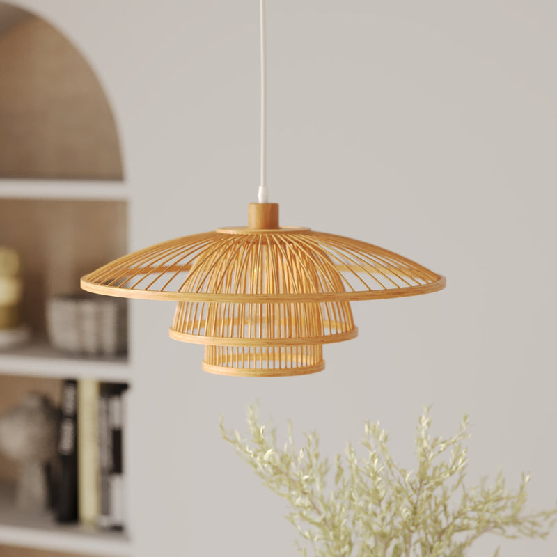 Suspension Mirabel en bambou naturel D50 cm