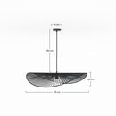 Suspension Mada noire en papier de corde 75 cm