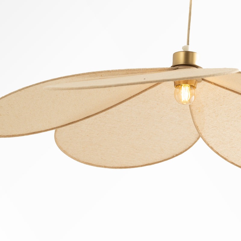 Suspension Flora en tissu beige D75 cm