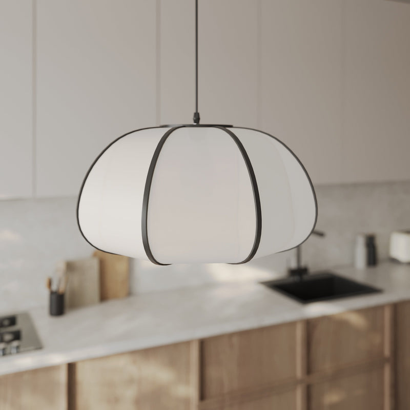Suspension Hana en bambou noir 38 cm