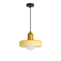 Opaco Grato - Lámpara colgante - Metal con pantalla cilíndrica - Amarillo