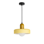 Opaco Grato - Lámpara colgante - Metal con pantalla cilíndrica - Amarillo