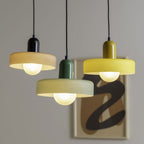 Opaco Grato - Lámpara colgante - Metal con pantalla cilíndrica - Amarillo