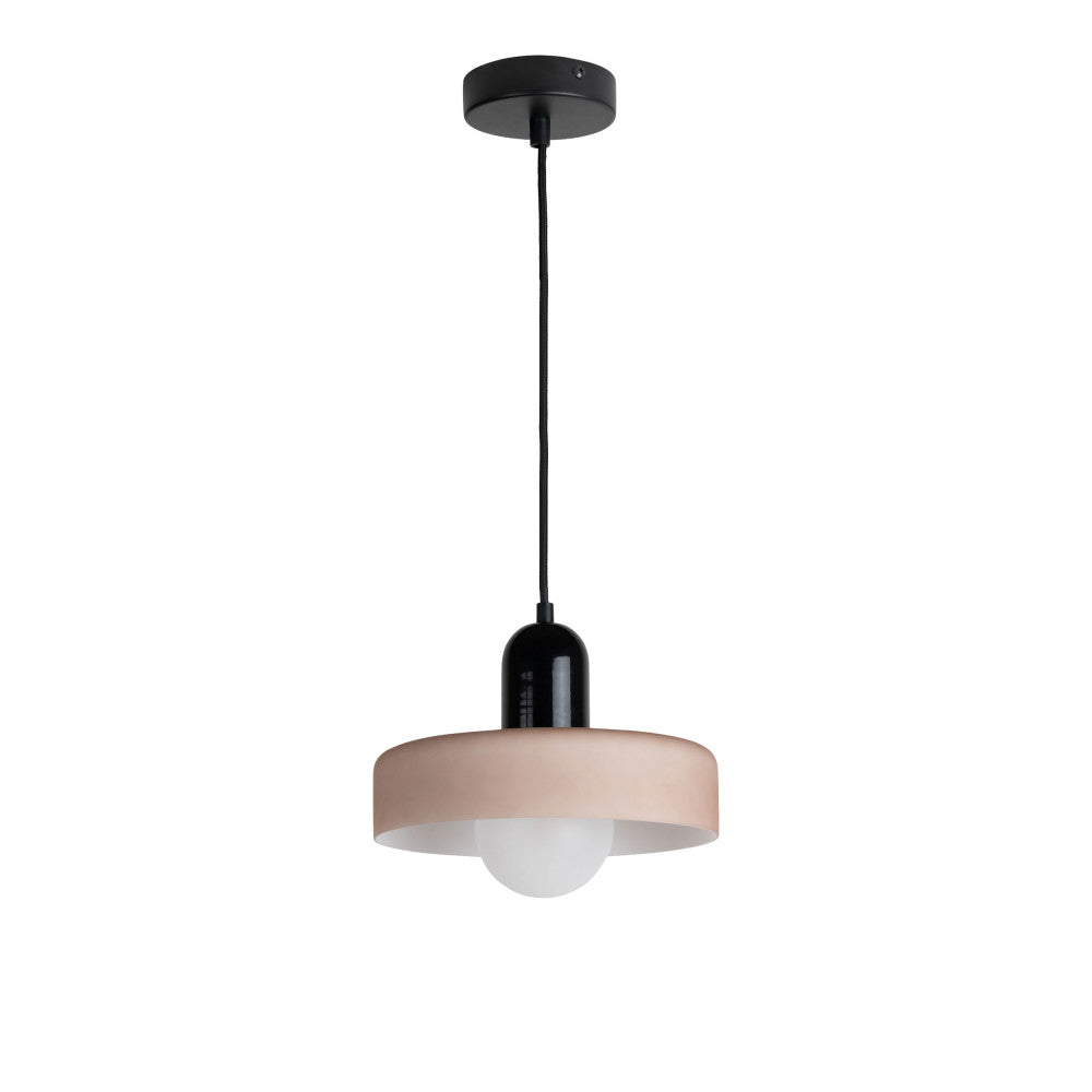 Opaco Grato - Suspension - Métal Avec Abat-Jour Cylindrique - Beige Rosé