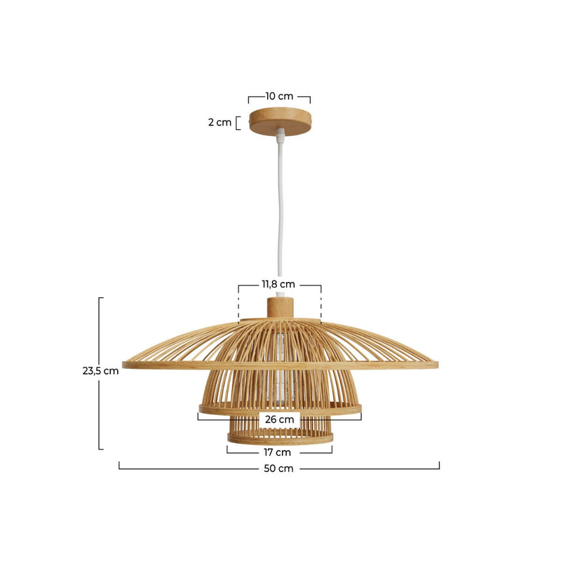 Suspension Mirabel en bambou naturel D50 cm
