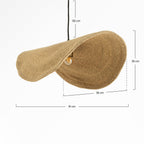 Maho - Lámpara colgante en material natural y metal