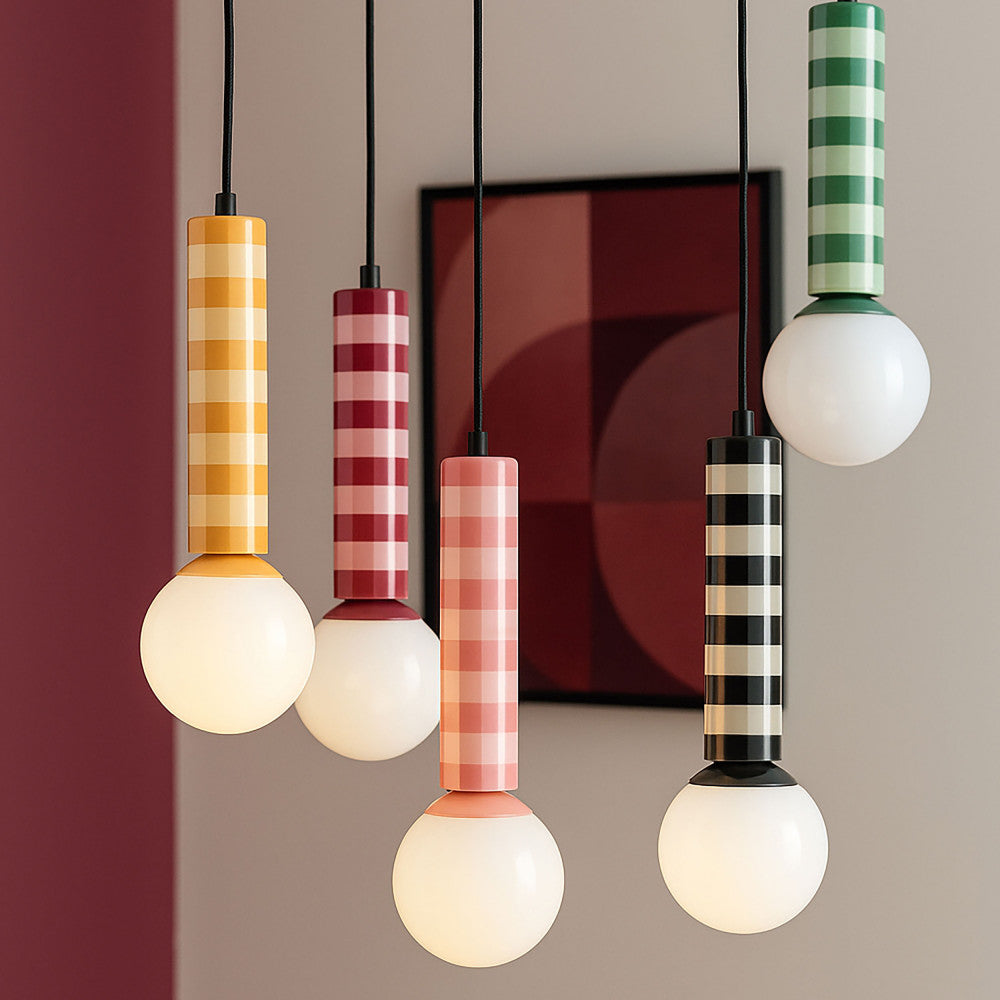 Rayado - Suspension À Motif Géométrique - Rose