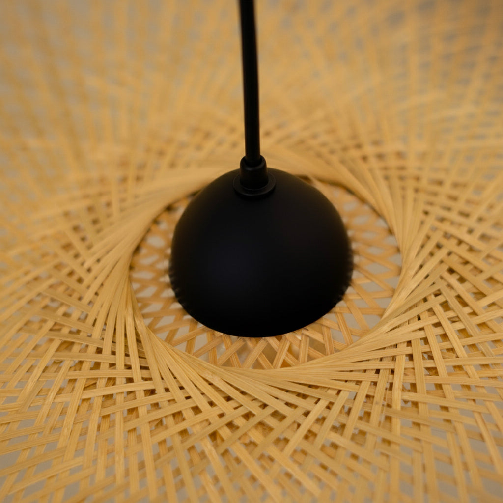 Jipi - Suspension En Bambou Avec Fil Noir