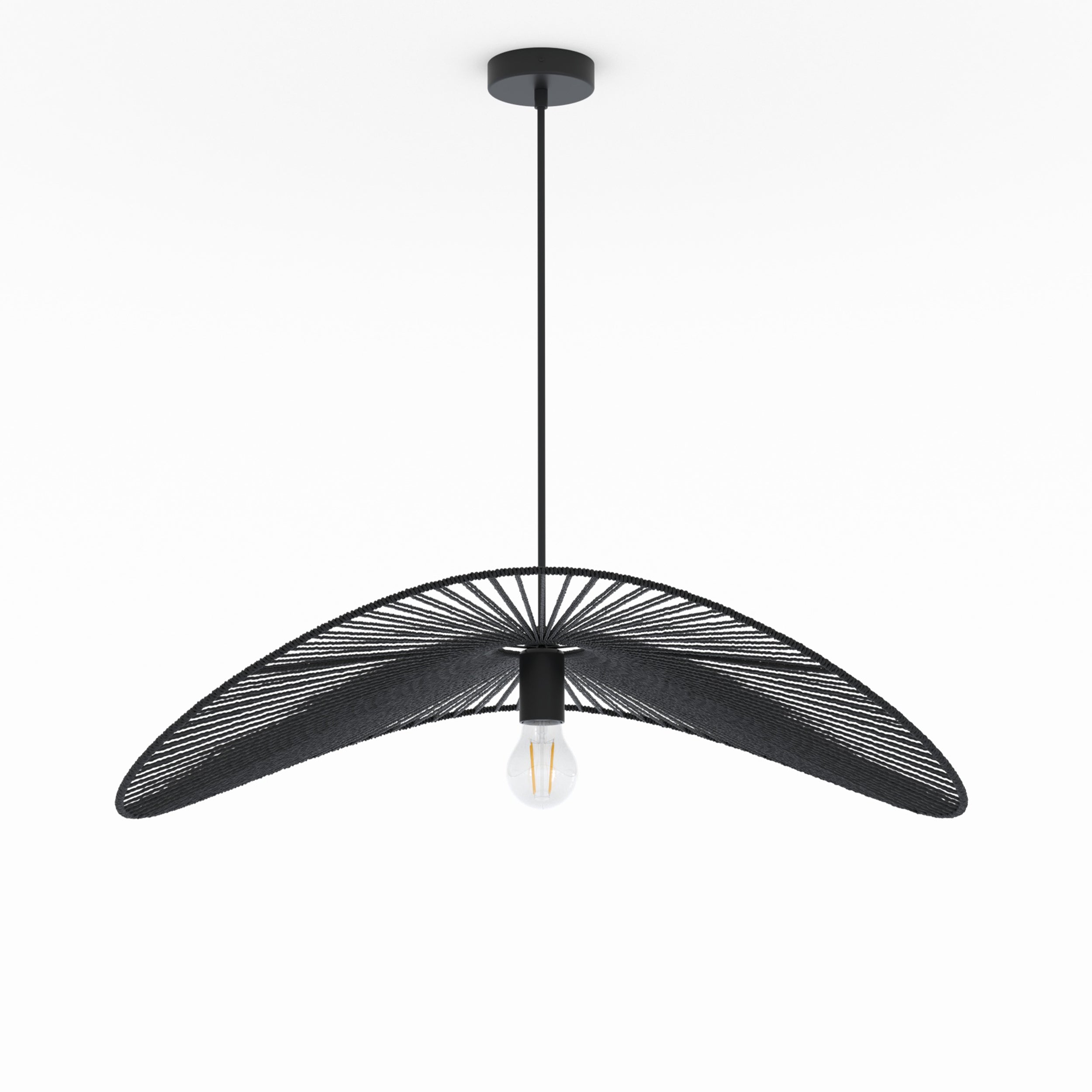Mada - Suspension Noire En Papier De Corde