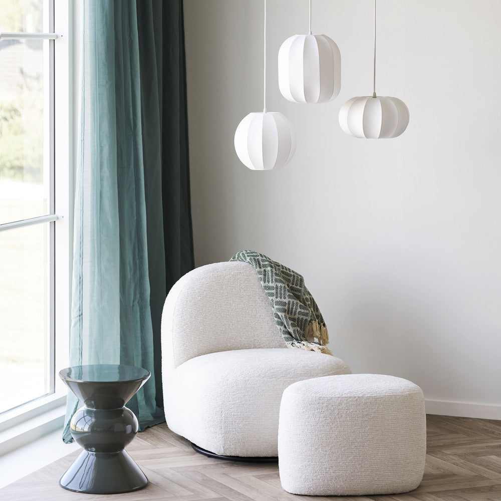 Conventry - Suspension Ronde En Soie - Blanc