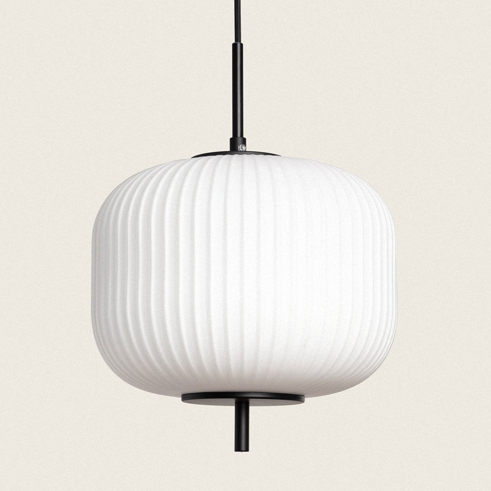 Vind - Suspension Ronde - Verre - Blanc