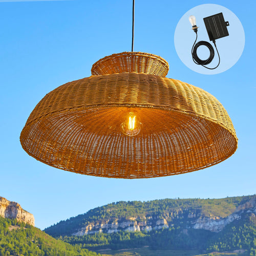 Darma - Suspension Solaire - Rotin - Beige