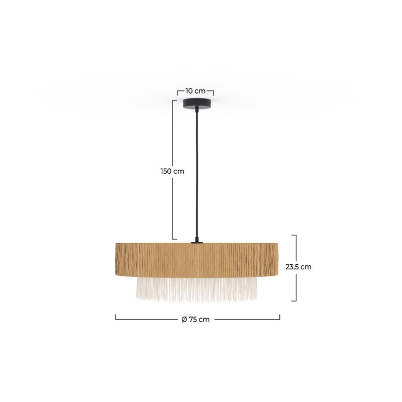 Suspension Solara naturelle 75 cm
