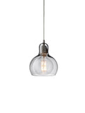 Lámpara De Suspensión Mega Bulb De &Tradition, Ø18, Silver, Cable Negro