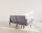 Suzanne - 2-Seater Clic-Clac Sofa Bed - Textured Fabric - Light Grey