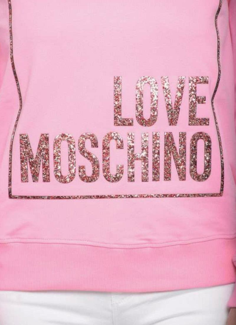 Moschino - Sveatshirt A Paillettes Box - Fuxia - Femme