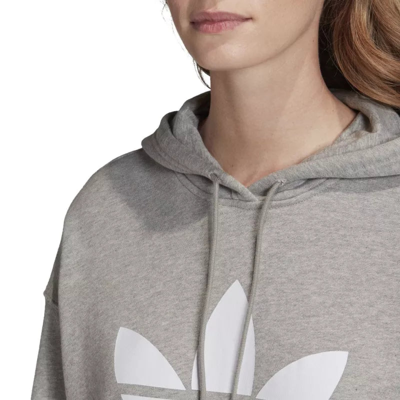 Sweat À Capuche Adidas Originals Trefoil - Gris