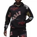Sweat À Capuche Jordan Essential Fleece - Noir Et Rouge - Sweat Homme Textile