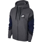 Sweat À Capuche Nike M Nsw Air Fz Flc - Gris, Bleu Marine.