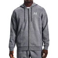 Ua Essential Fleece Fz Hoodie - Gray - Men
