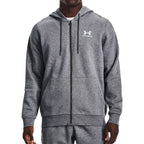 Ua Essential Fleece Fz Hoodie - Gray - Men