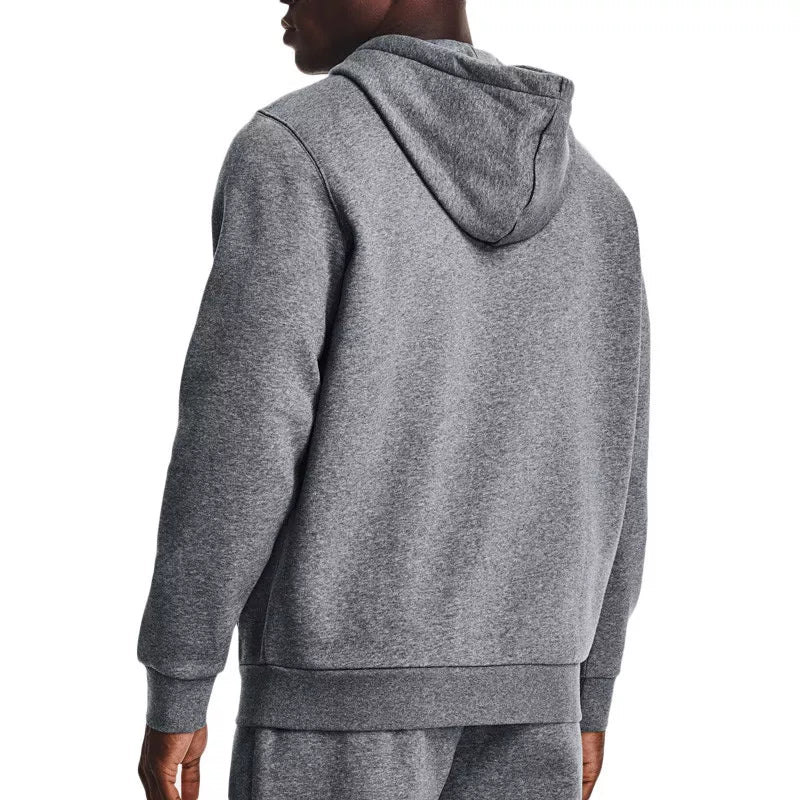 Ua Essential Fleece Fz Hoodie - Gray - Men