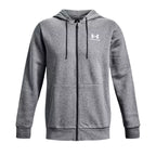 Ua Essential Fleece Fz Hoodie - Gray - Men