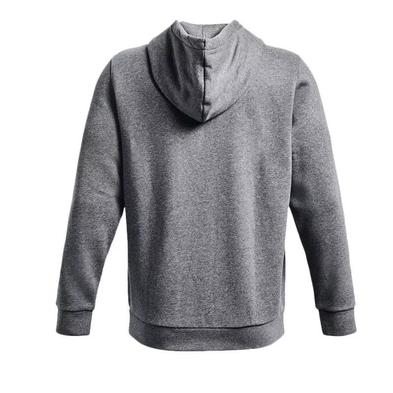 Ua Essential Fleece Fz Hoodie - Gray - Men