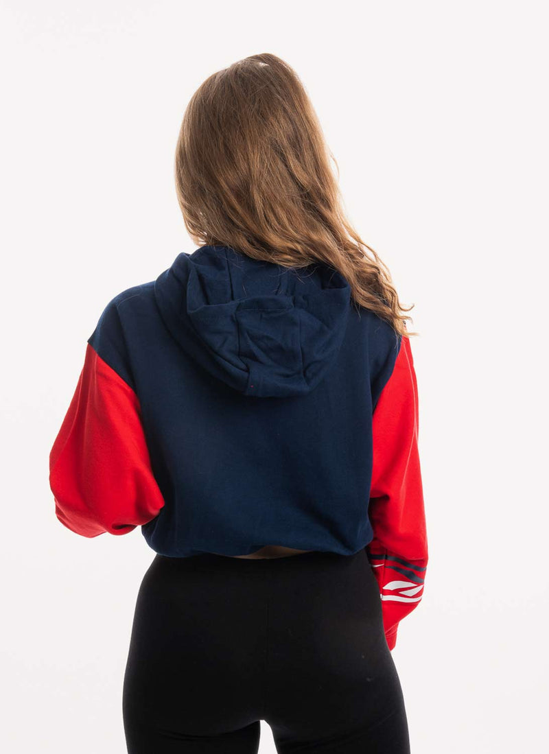 Reebok - Sweat A Capuche Court Aov Crop - Conavy-Prired - Femme