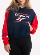 Reebok - Sweat A Capuche Court Aov Crop - Conavy-Prired - Femme