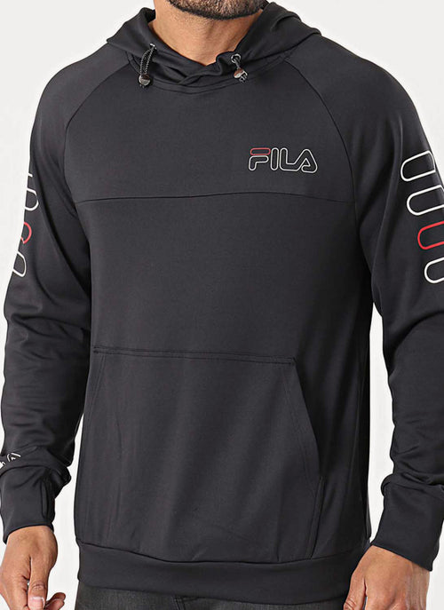 Fila - Sweat A Capuche Enoch - Black - Homme