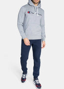 Champion - Sweat À Capuche Logo Oversize - Gris - Homme