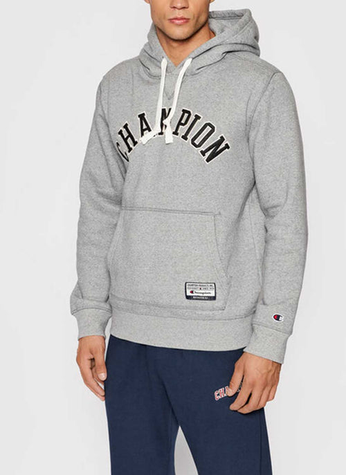 Champion - Sweat À Capuche Old School - Gris - Homme