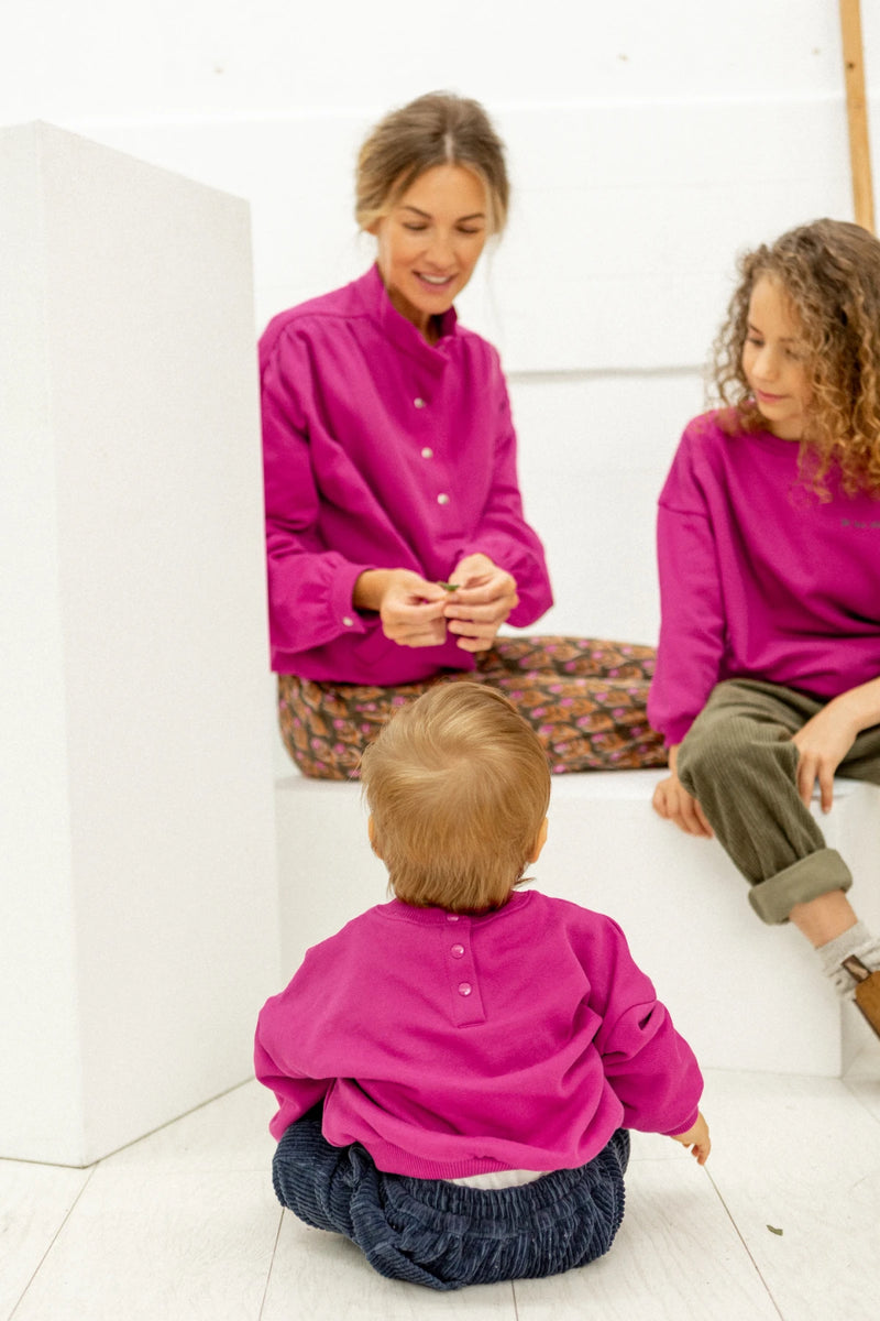 Sweat Bali - Tampon Placé Fuchsia - Bébé