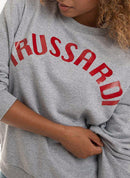 Trussardi - Sweat Coton Mélangé - E698 Melange Grey Print Red - Femme