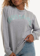 Trussardi - Sweat Coton Mélangé - E682 Melange Grey Print Water Green - Femme