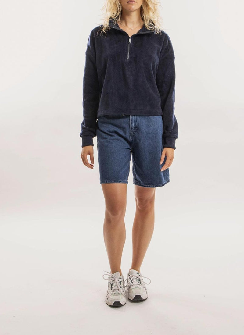 Lee Cooper - Sweat Cropped - Blau - Femme