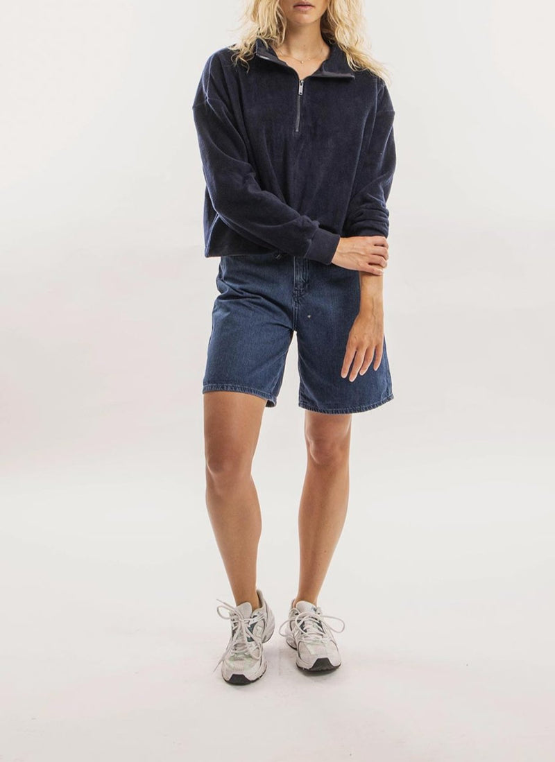 Lee Cooper - Sweat Cropped - Blau - Femme