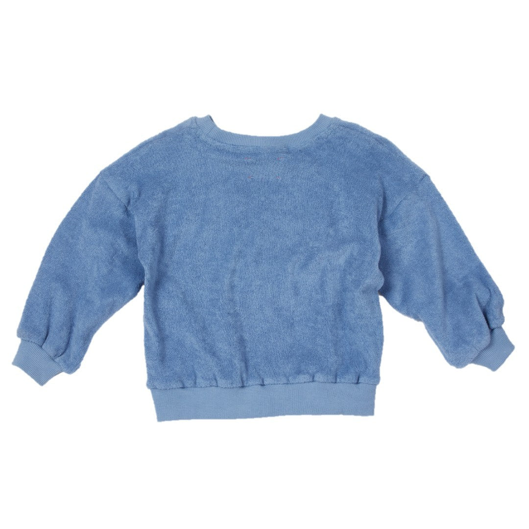 Sweatshirt i ekologisk bomullsfrotté blå Cool Kids