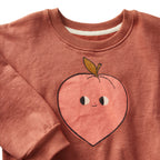 Peaches organic cotton sweatshirt - Terracotta
