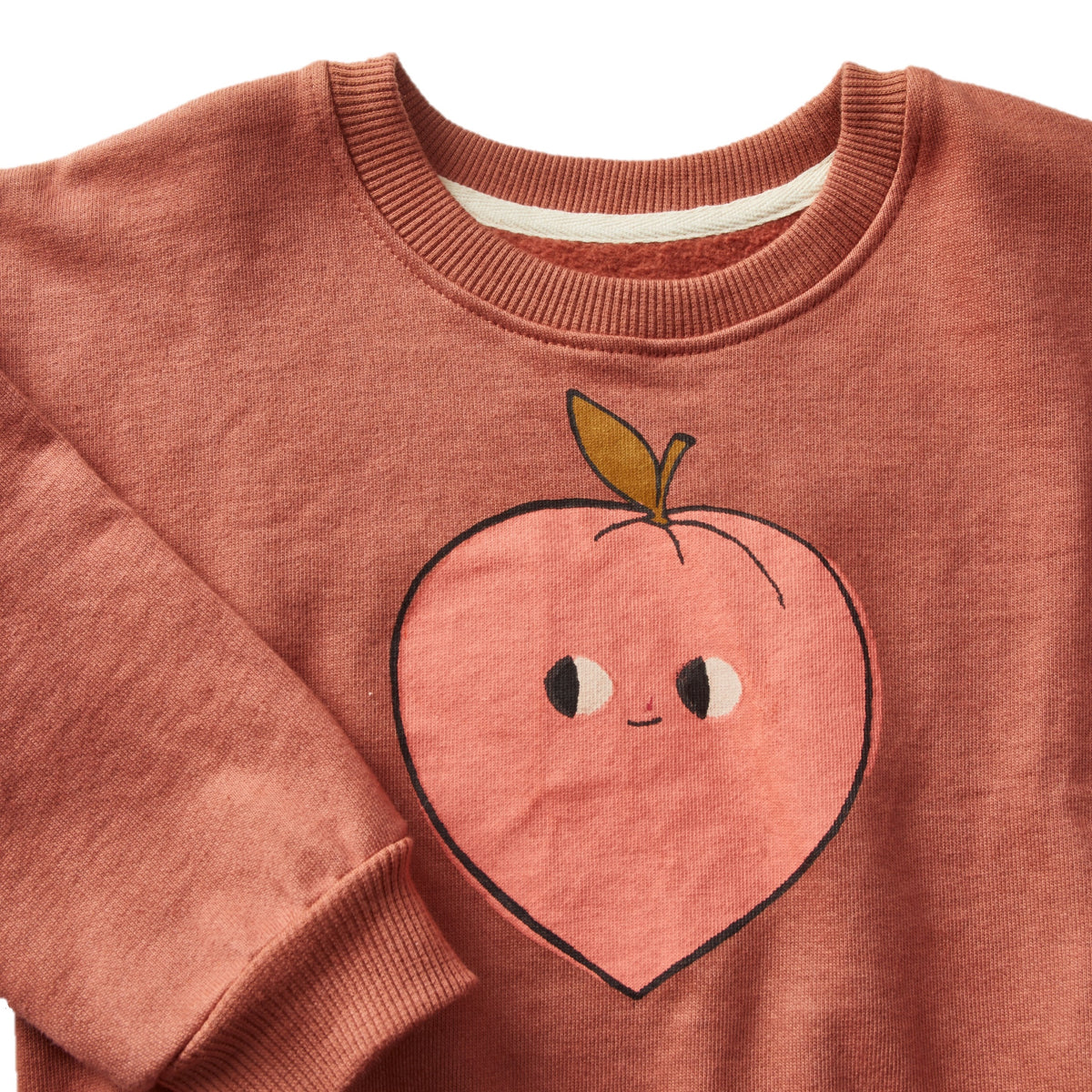 Peaches organic cotton sweatshirt - Terracotta
