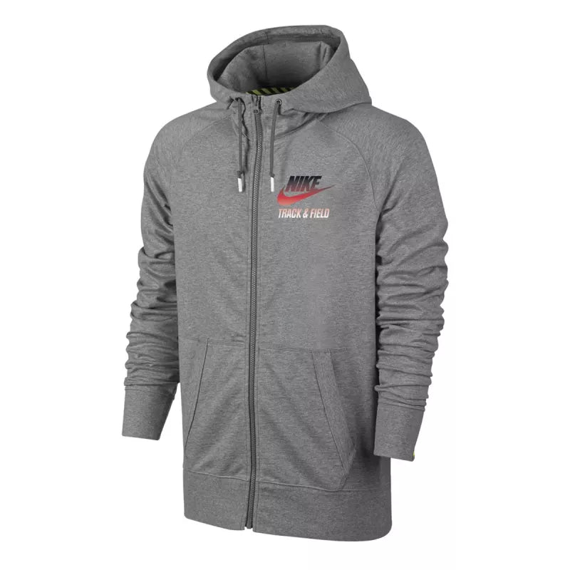 Nike Aw77 Ru Full Zip Hoodie Ntf Sweatshirt - Gray